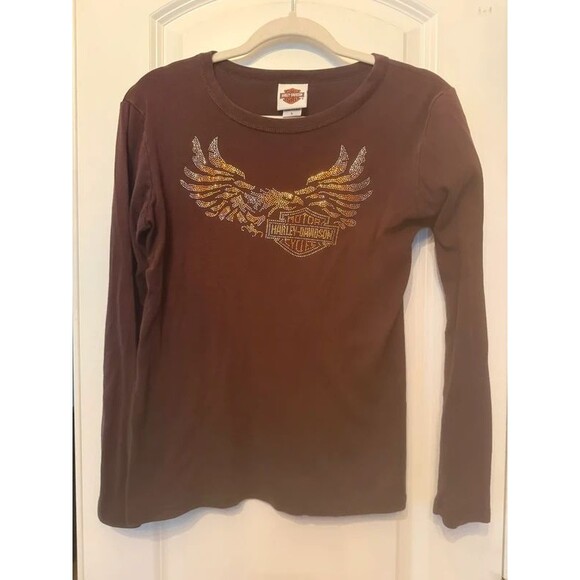 Harley-Davidson Tops - Harley Davidson Long Sleeve Top size Large EUC